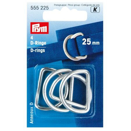 Half Rings, 25mm, Silver Colour, Pack of 4 (555225)
