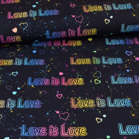 Jersey love is love colorful Navy - Glitzerpüppi In House Design