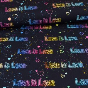 Jersey love is love colorful Navy - Glitzerpüppi In...