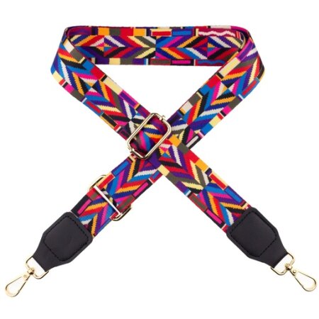Bag Strap with Carabiner - colorful black Gold