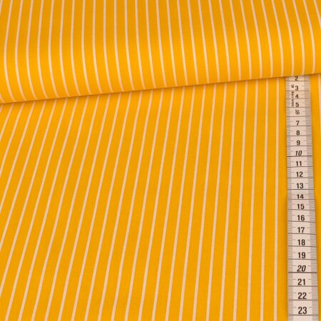 cotton fabric - stripes on yellow
