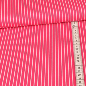 cotton fabric - stripes on pink