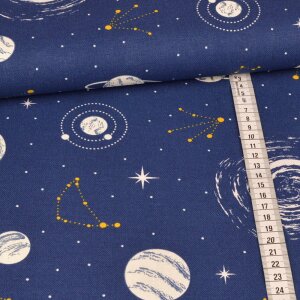 Canvas Swafing Glow in the Dark - Stars & Planet on Navy