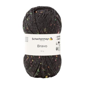 Schachenmayr Bravo, 08329 Anthracite Neon Tweed 50g