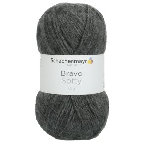 Schachenmayr Bravo Softy, 08319 Medium Grey Melange 50g