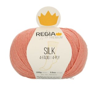 REGIA Sock yarn Premium Silk 4-ply, 00032 Apricot 100g