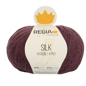 REGIA Sock yarn Premium Silk 4-ply, 00045 Fig 100g