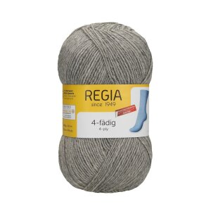 REGIA Sock yarn Uni 4-ply, 00033 Flanell Mel. 100g