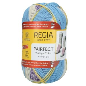 REGIA Sock yarn Color Pairfect Line 4-ply, 01363 Grey...