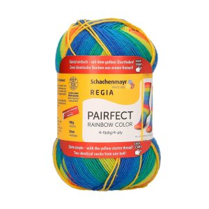 REGIA Sock yarn Color Pairfect Line 4-ply, 01736 Neon 100g