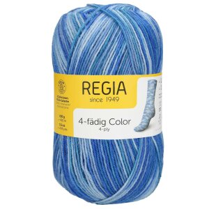 REGIA Sock yarn Color 4-ply, 02476 Cool Water 100g