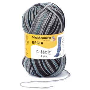 REGIA Sock yarn Color 4-ply, 07390 Fog Col 100g