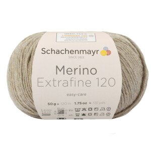 Schachenmayr Merino wool Extrafine 120, 00106 Beige Melange 50g