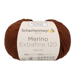 Schachenmayr Merino wool Extrafine 120, 00107 Copper 50g