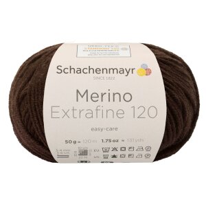Schachenmayr Merino wool Extrafine 120, 00112 Mocca 50g