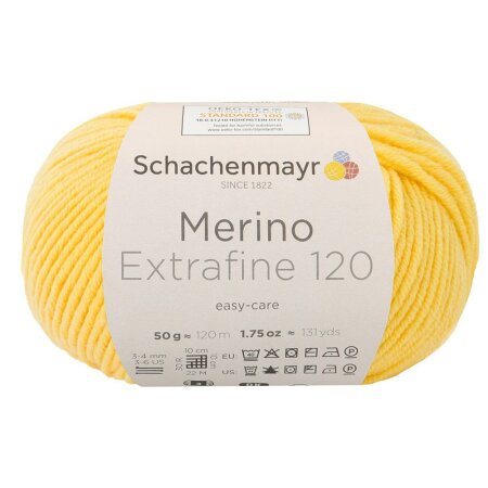 Schachenmayr Merino wool Extrafine 120, 00120 Sun 50g