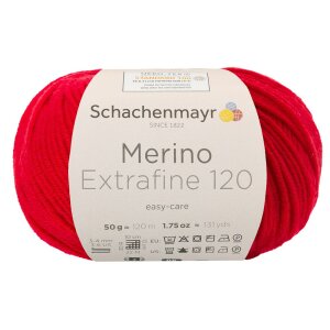 Schachenmayr Merino wool Extrafine 120, 00131 Cherry 50g