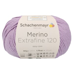 Schachenmayr Merino wool Extrafine 120, 00145 Lilac 50g