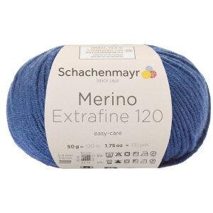 Schachenmayr Merino wool Extrafine 120, 00155 Navy 50g