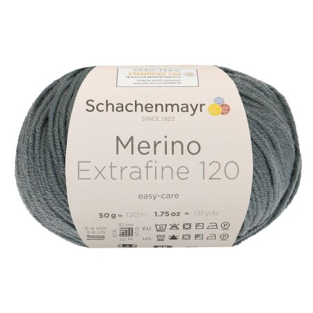 Schachenmayr Merino wool Extrafine 120, 00162 Gob Blue 50g