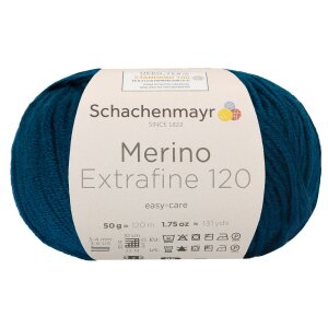 Schachenmayr Merino wool Extrafine 120, 00164 Teal 50g
