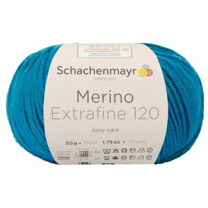 Schachenmayr Merino wool Extrafine 120, 00169 Petrol 50g