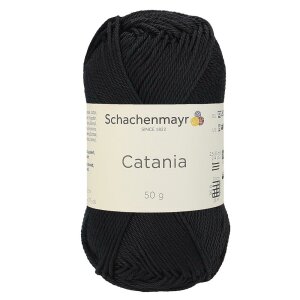 Schachenmayr Catania Cotton, 00110 Black 50g