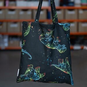 Shopping bag Colorful Dino Outlines–...