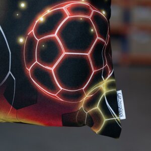 Shopping bag Soccer Ball Black Red Gold–...