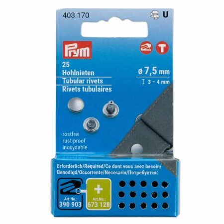Hollow rivets, 3-4mm, silver, 25 pieces (403170)