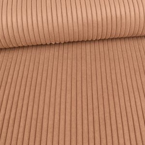 Wide Corduroy Velvet Upholstery Fabric - Swafing - Light Brown