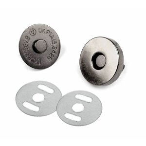 Magnetic clasp - Ø18 mm black nickel
