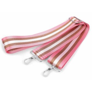 Bag strap with carabiners 79-142 cm - Light pink copper