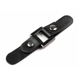 Faux leather clasp 16x98 mm - Black