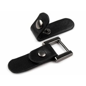Faux leather clasp 16x98 mm - Black
