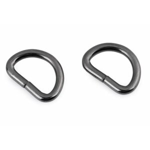 Half ring 15 mm - nickel black