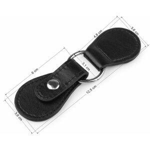 Faux leather clasp 36x125 mm - Black