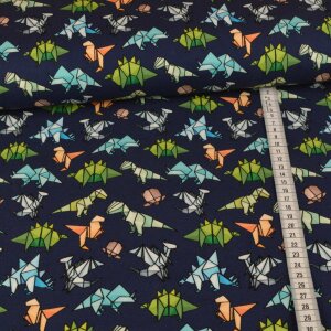 Summersweat French Terry - Dino & Turtles - Navy