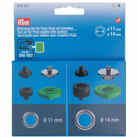Tool set for Prym hollow rivets with Ø 7.5 mm and 9 mm (673128)