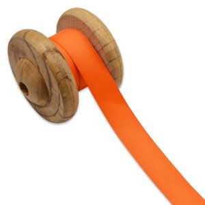 Grosgrain ribbon plain 25 mm - Orange