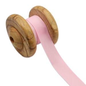 Grosgrain ribbon plain 25 mm - Light Pink
