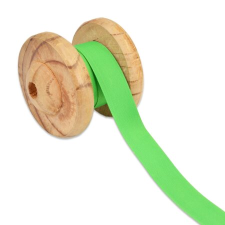 Grosgrain ribbon plain 25 mm - Grassgreen