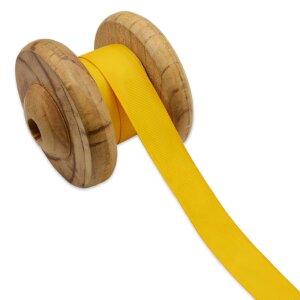 Grosgrain ribbon plain 25 mm - Yellow