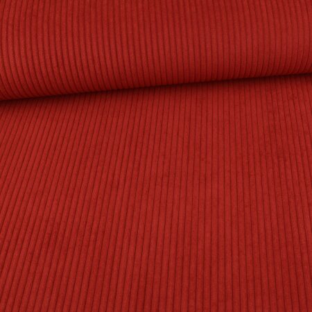 Wide Corduroy Velvet Upholstery Fabric - Dark Red