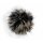 Faux Fur Pompom black beige 12 cm