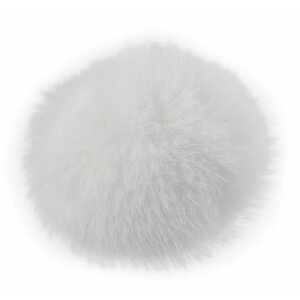 Faux Fur Pompom White 6cm