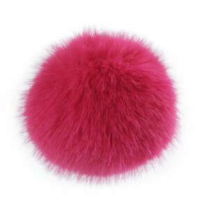 Faux Fur Pompom Pink 6cm