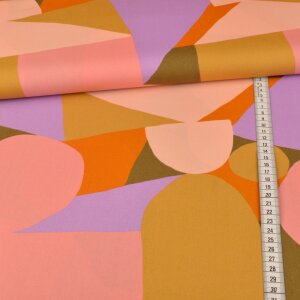 cotton woven fabric poplin - geometric sand