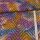 cotton woven fabric - unique batik zig zag- multicolor purple