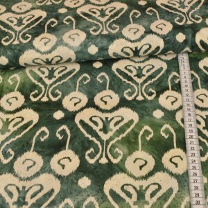 cotton woven fabric - unique batik secret - emerald